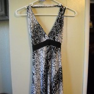 Black and White halter dress